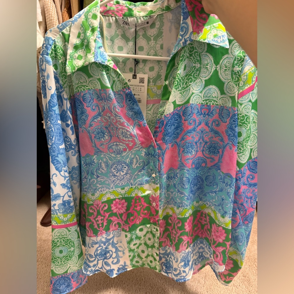 Zara Multicolor Patterned Blouse